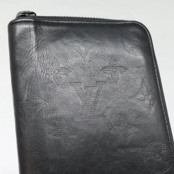 LOUIS VUITTON Monogram Shadow Zippy Wallet Vertical Black M62902 LV Auth 91911 - Picture 3 of 15